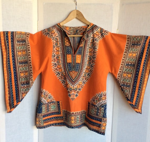 Vintage homemade hippie garb top blouse shirt boh… - image 1