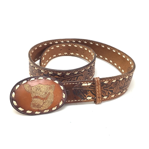 Vintage Nocona belt size 34 cowboy western southw… - image 2