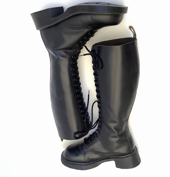 Doc martens knee shop high combat boots