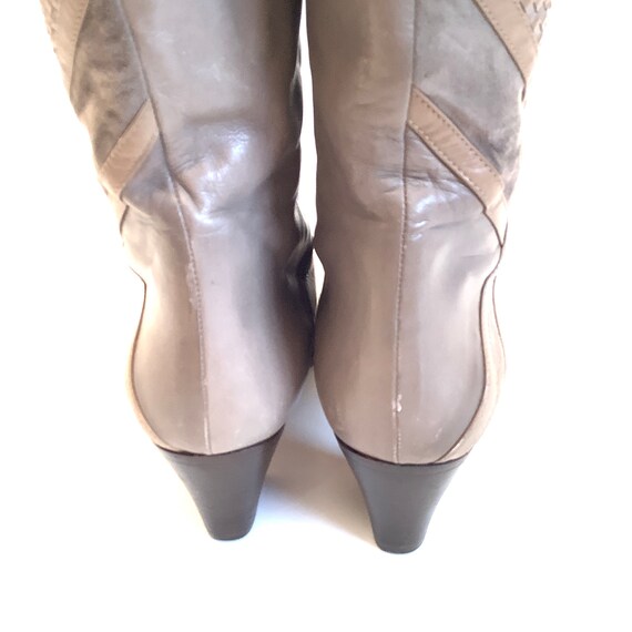 Vintage Brunella Italian grey leather 80s boots s… - image 6