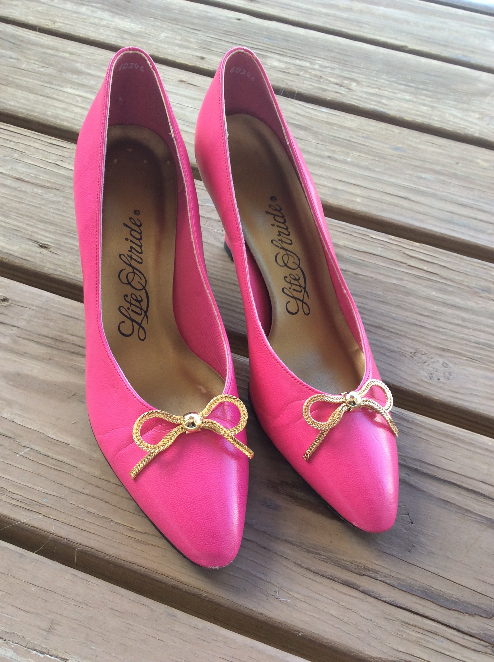 Vintage hot pink heels shoes pumps heels size 7.5 retro funky | Etsy
