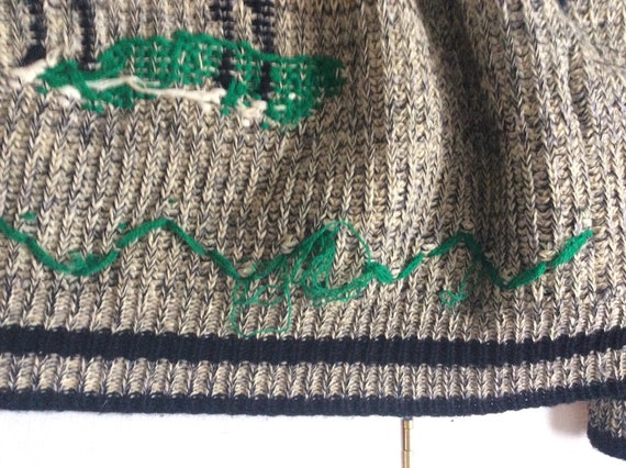 Mid Century vintage cowboy horse knitted sweater … - image 9