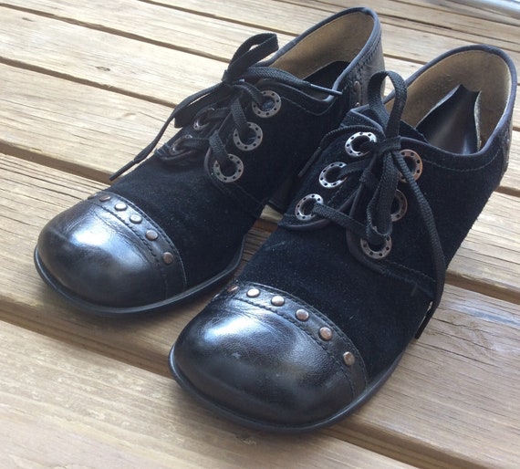 Size 8 Oxfords True Vintage Sbicca 60s Mod laceup… - image 3