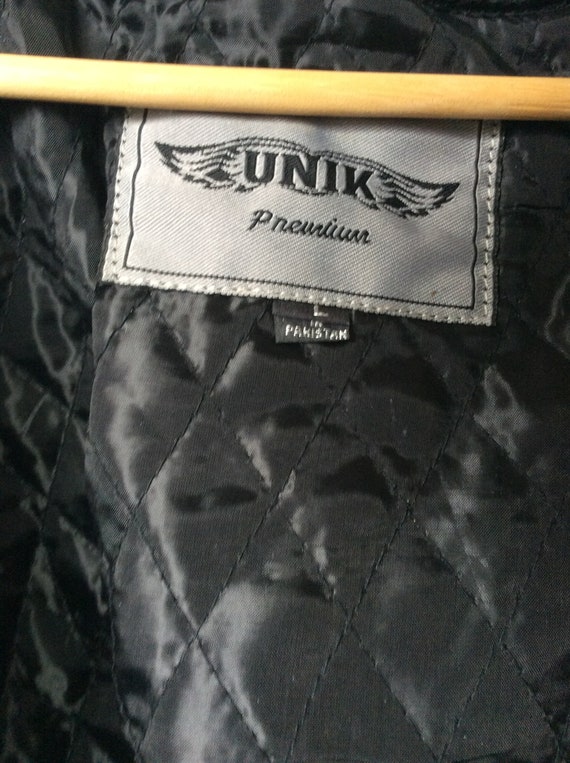 Black Leather Fringed vintage jacket size medium … - image 8
