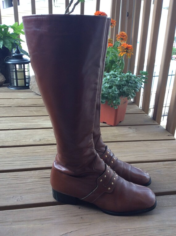 leather boots size 8