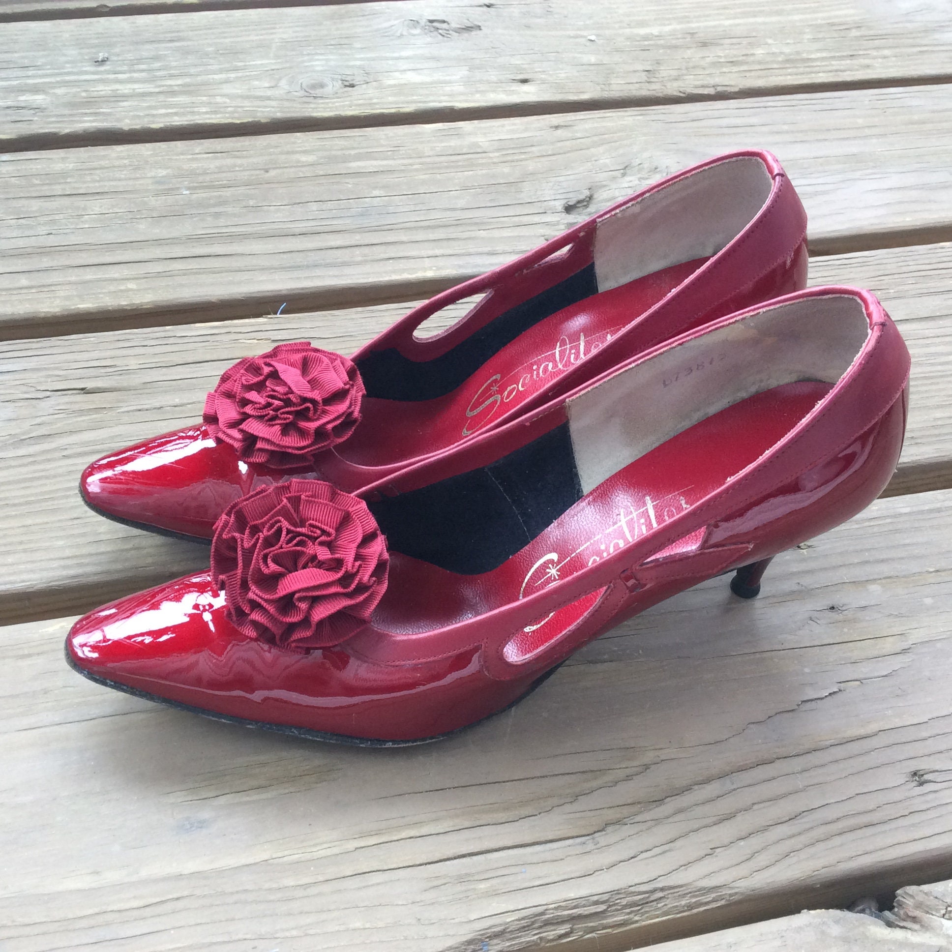Rare Burgundy Wine Patent Leather Heels 