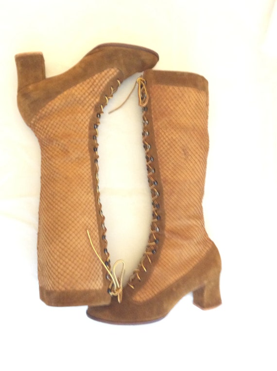 Go go boots 60s rare laceup lace up antique retro