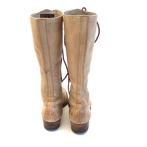 Nap a tan San Francisco Shoe Co. Victorian Laced Lace up Boots