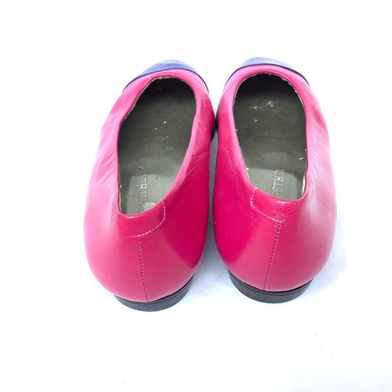 Purple pink flat mod vintage shoes size 9 80s 90s… - image 3