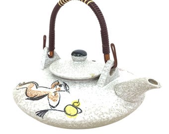 Vintage '50s Japanese Ceramic Teapot Novelty Asian Decor