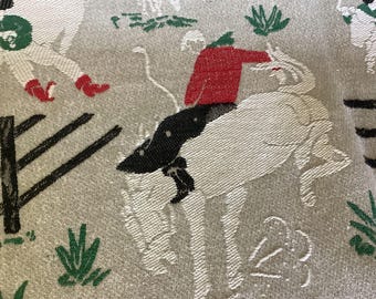 Vintage Roy Rogers Fabric Remnant Western Cowboy Theme Southwestern Decor