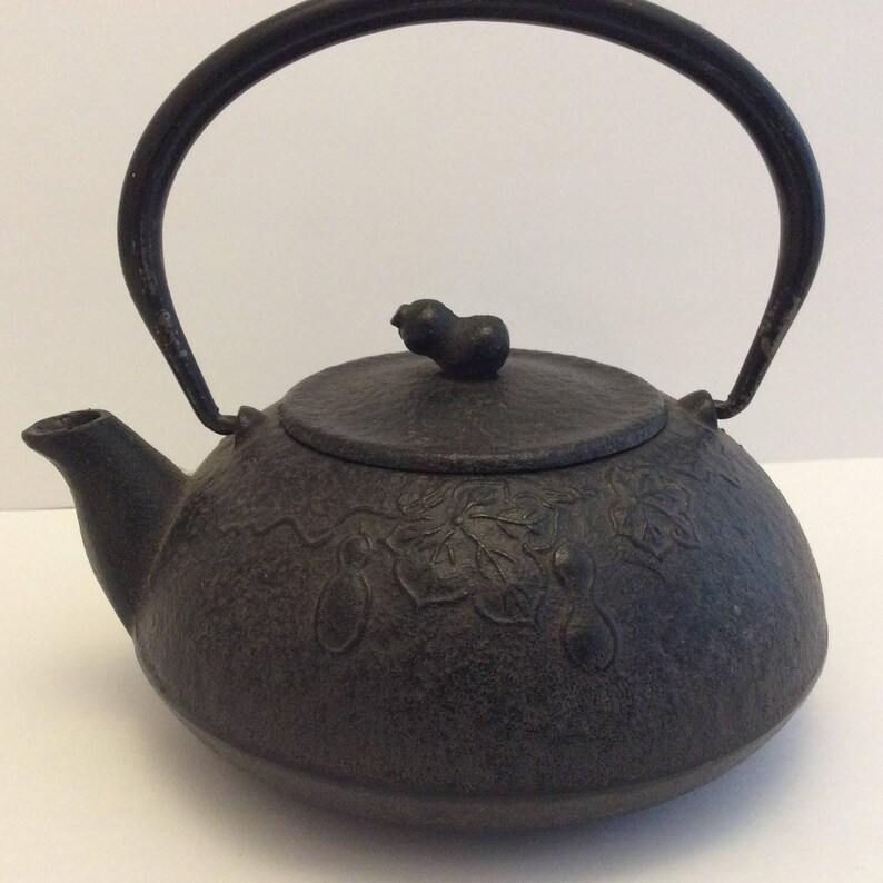 Vintage Japanese Teapot Cast Iron Small 1.5 Cups Tetsubin Mini Etsy
