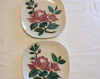 Antique Vintage Red wing hand painted 2 two dinner plates replacement ceramic