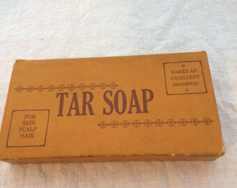Vintage Advertising box tar bar soap empty