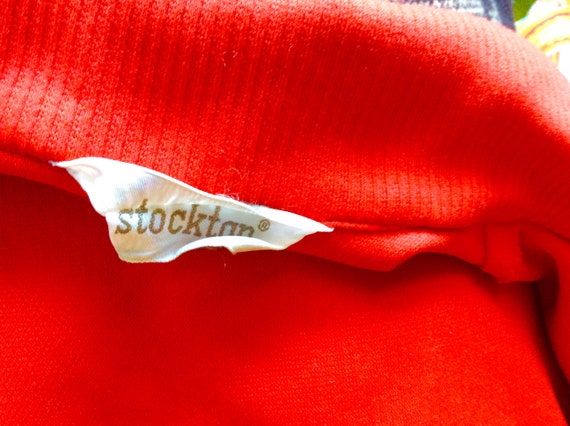 True vintage red blazer 70s zipper pockets mod 60… - image 7