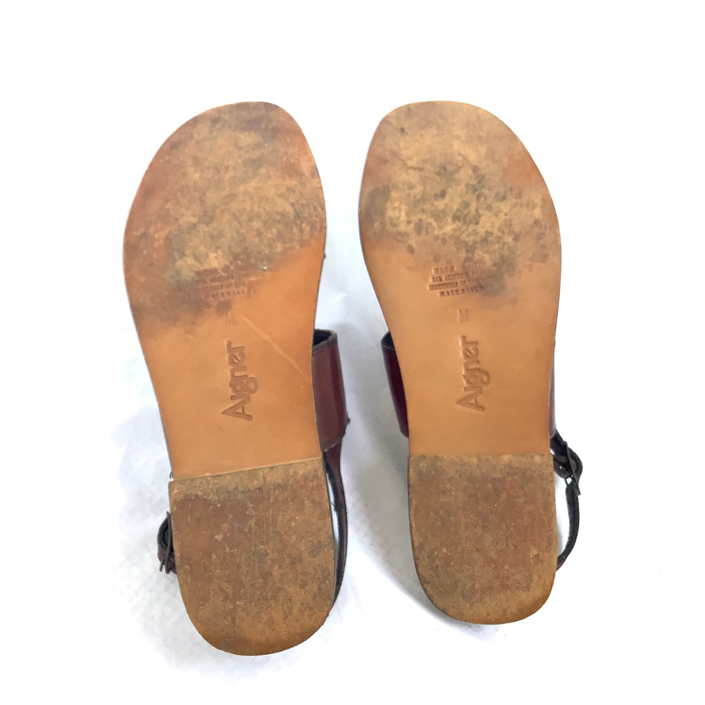 Vintage Etienne Aigner Flat Sandals Retro Size 7 Oxblood - Etsy