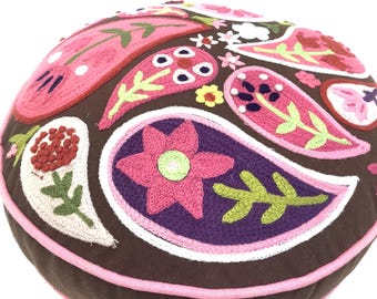 Pottery Barn Cotton Pillow Sham Brown/Pink Dorm Decor Boho