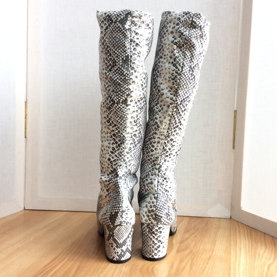 Ultra rare snake print gogo go go boots 60s mod s… - image 7