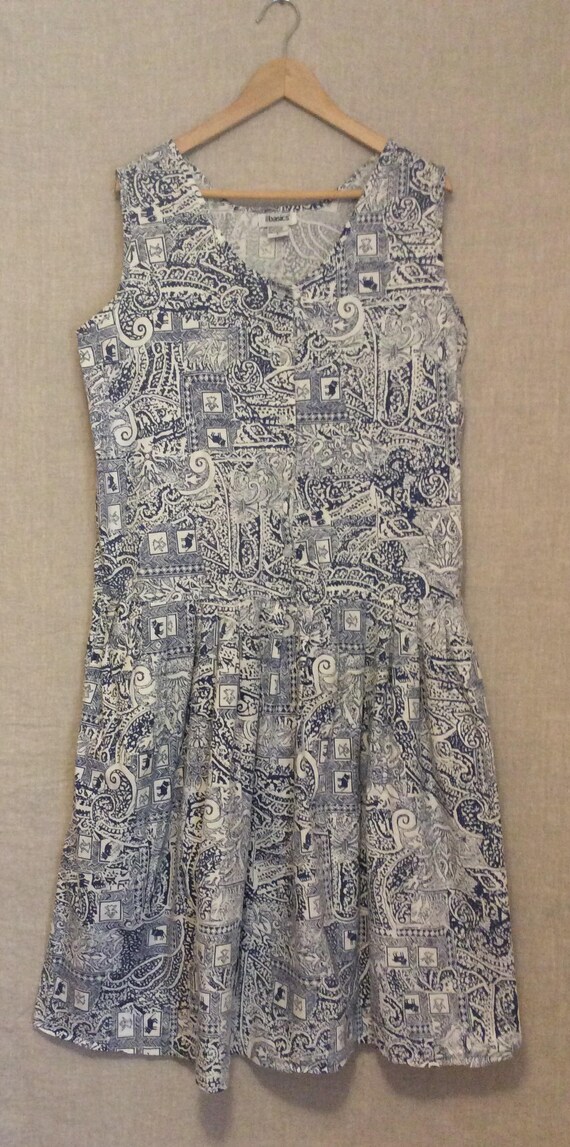 Lagenlook cotton dress vintage size medium