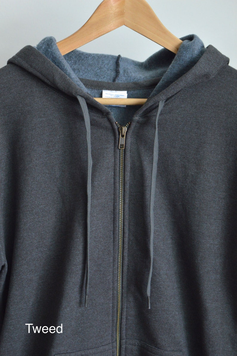 Adult Full Zip Hoodie,Hooded Sweatshirt,Heavy Blend Sweatshirt,Plain Zip Hoodie,Blank Zipper Color Hoodie,For Him,Xmas Gift,Winter Sweater image 2