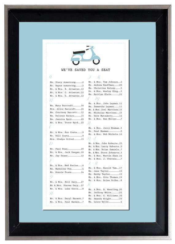 The Grove Seating Chart