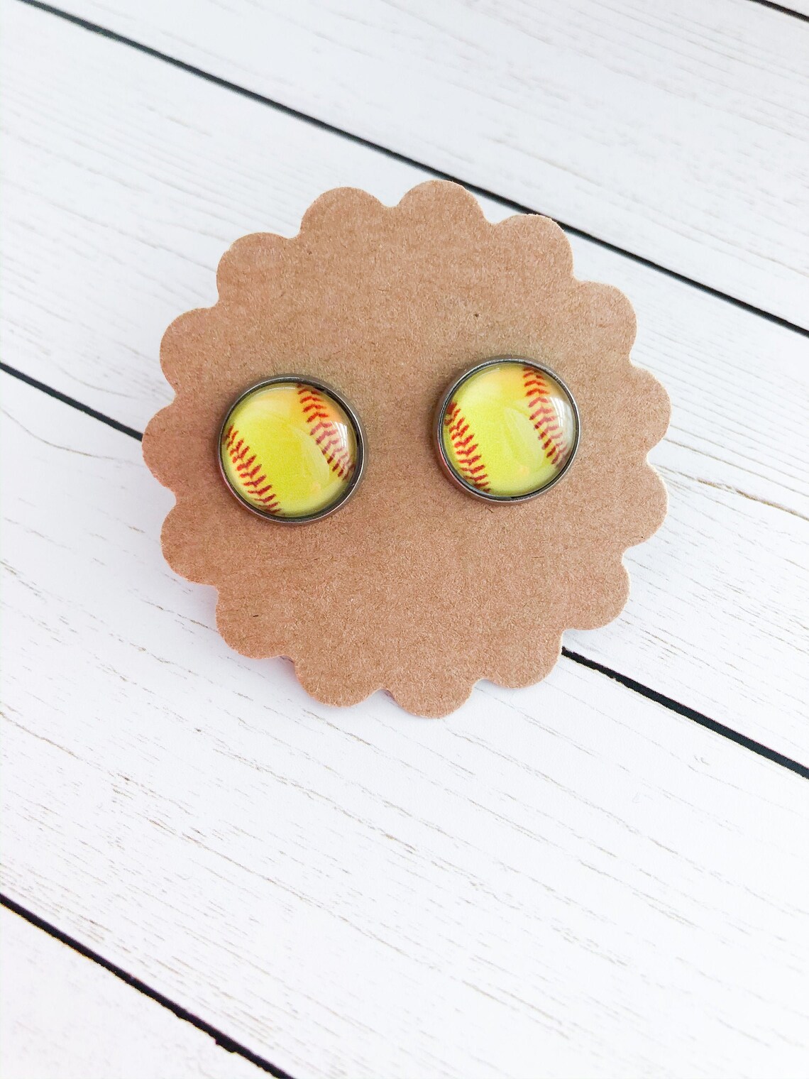 Softball Stud Earrings Softball Earrings Etsy