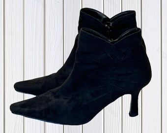 Bottines RINALDI noires en imitation daim (taille 6)