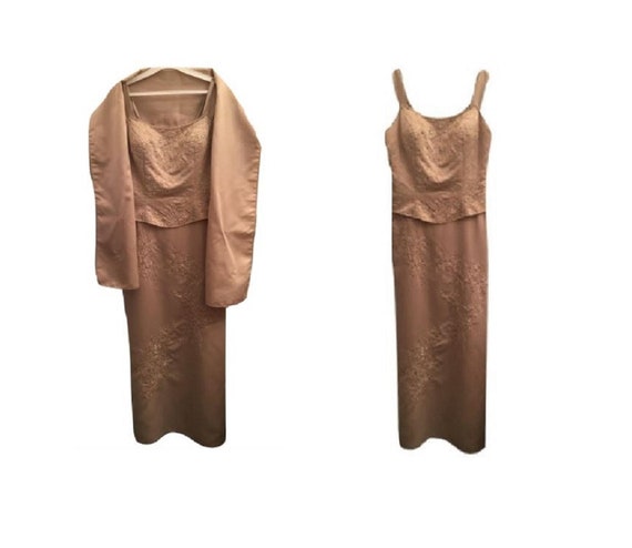 Vintage ASPEED Sleeveless Hand Beaded Evening Gown