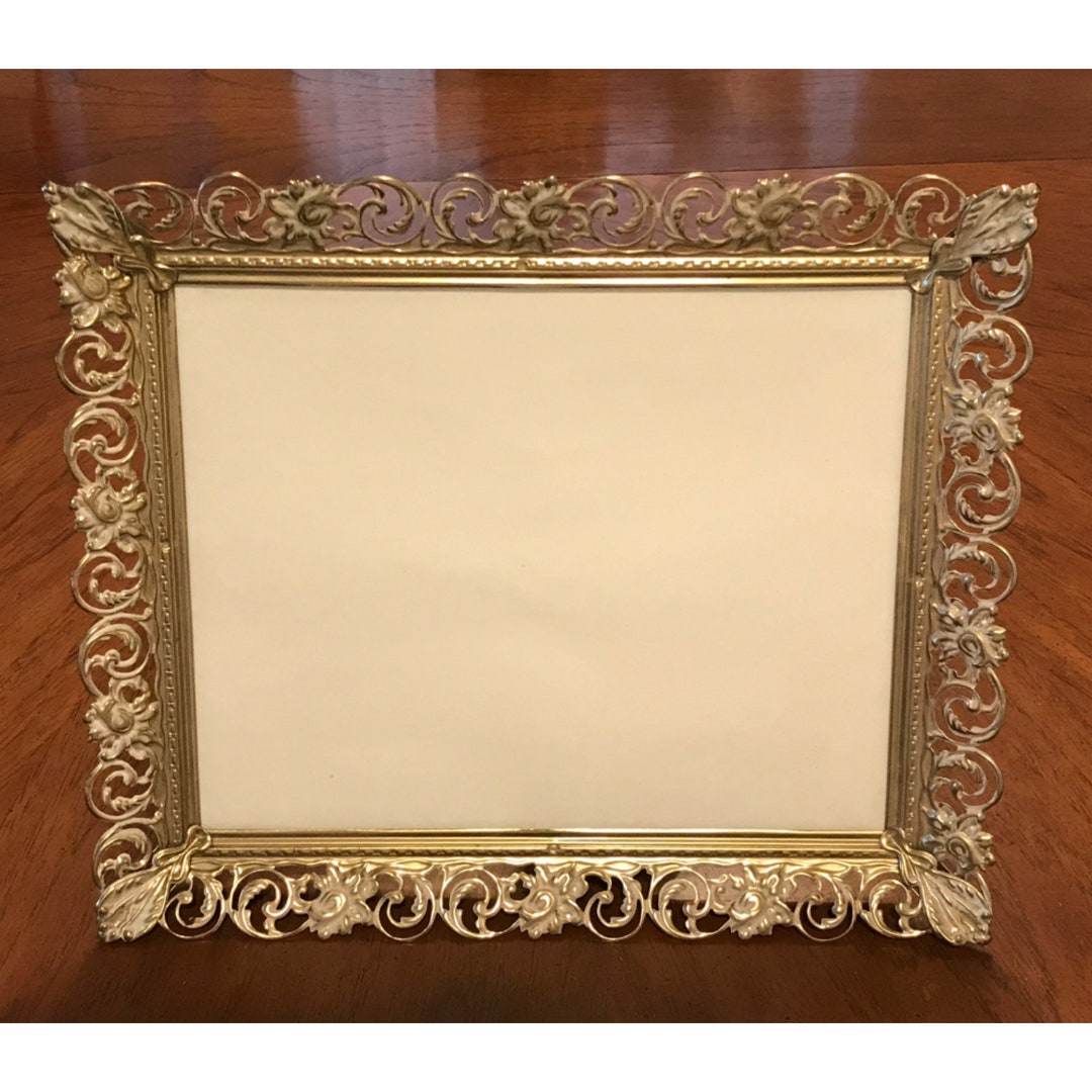 Vintage Ornate Gold Tone Metal Photo Frame 9.5 X 7.5 - Etsy