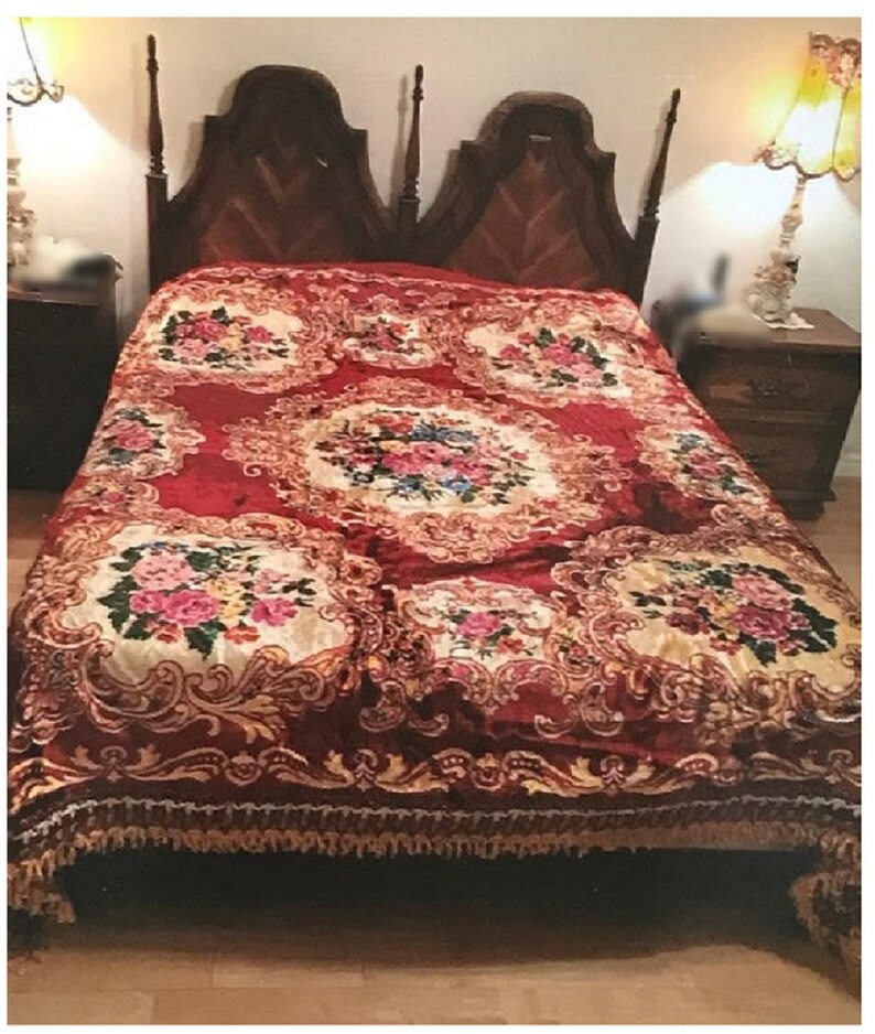 Vintage Italian Velvet Bedspread Etsy