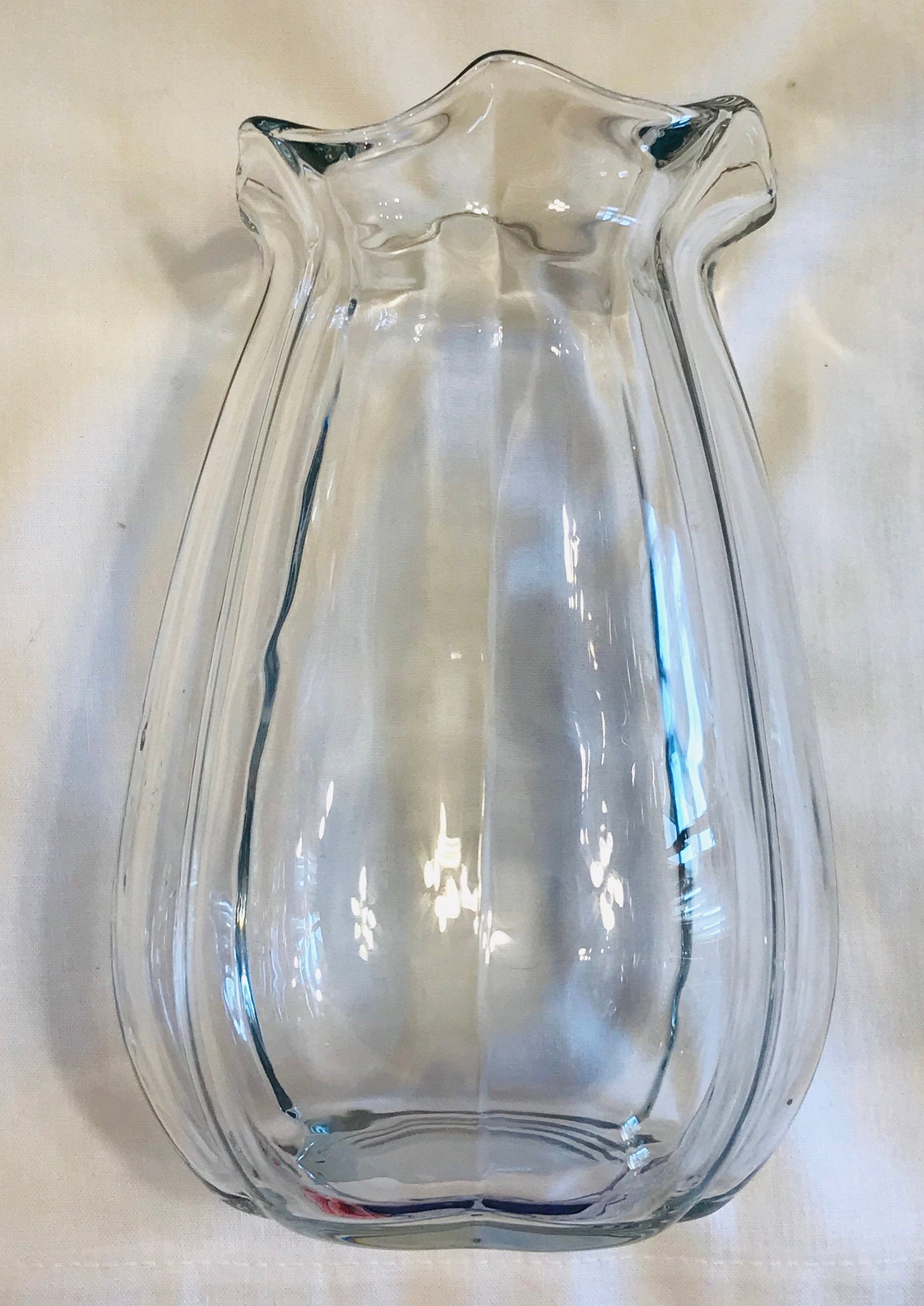 Vintage CRISA by LIBBEY Glass Flower Vase Etsy