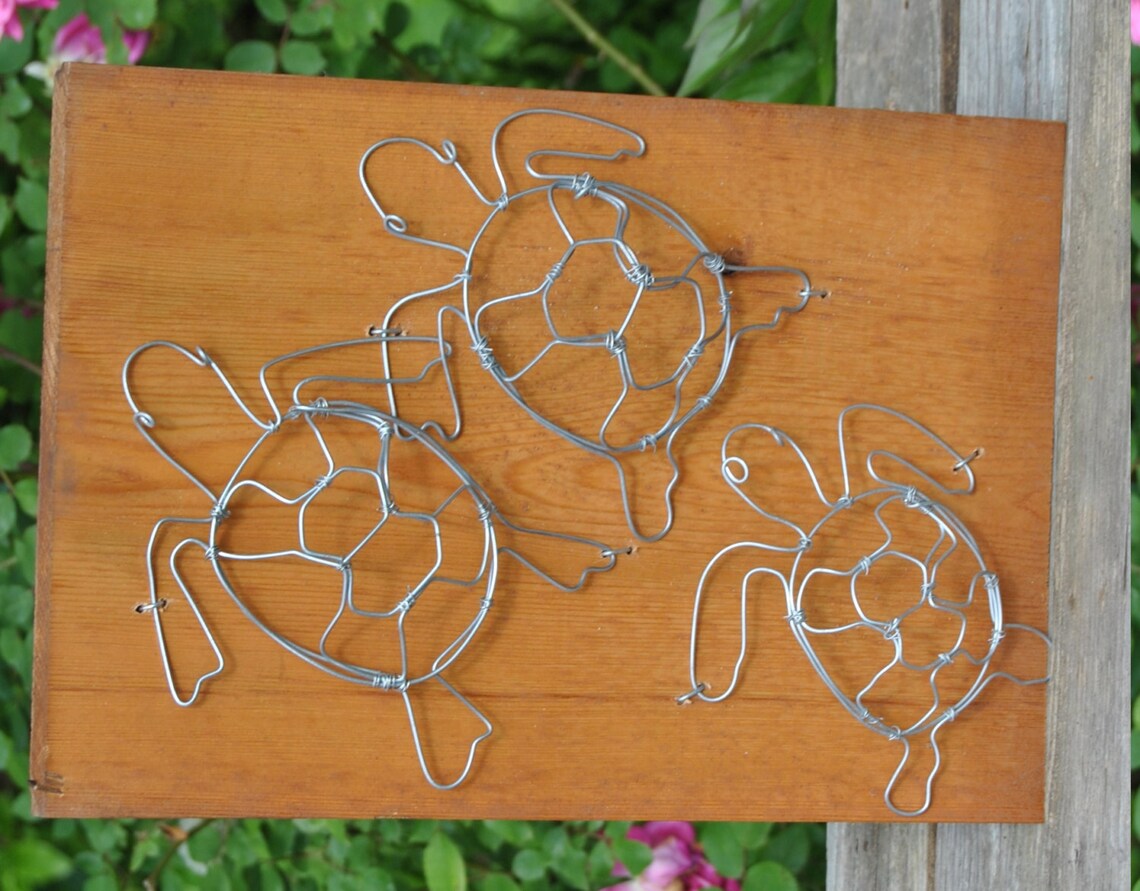Faux Taxidermy Sea Turtle Wire Sculpture Etsy