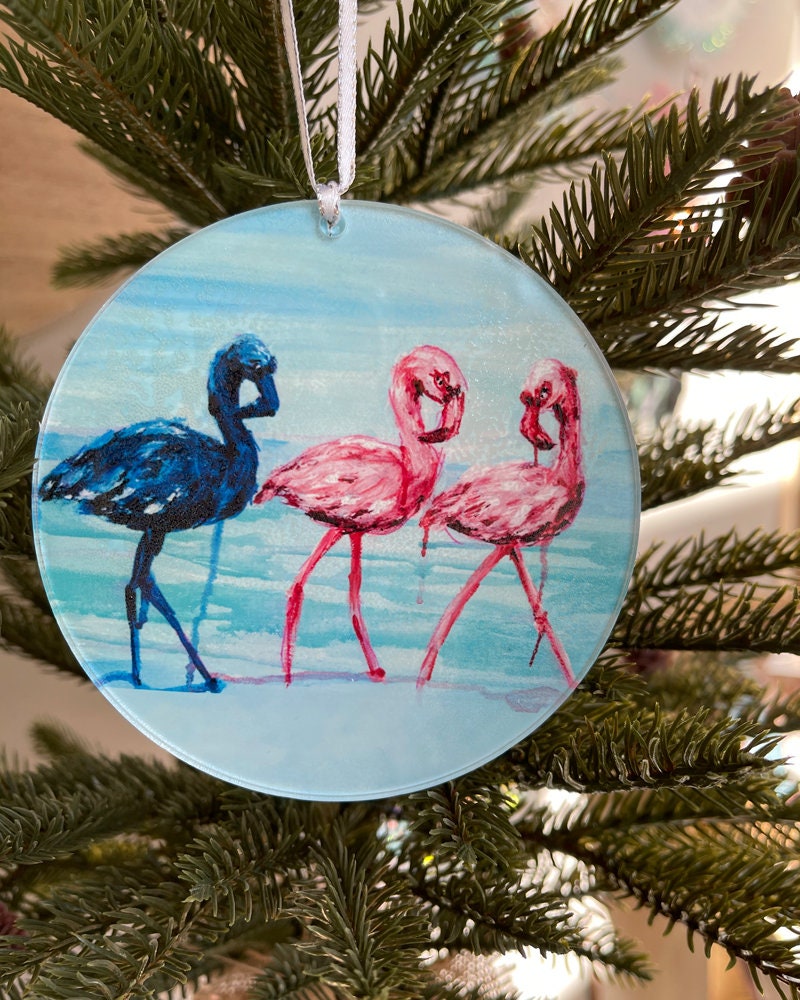 Unique Gift, Holiday Ornament, Egret, Crane, Flamingo Handmade ...