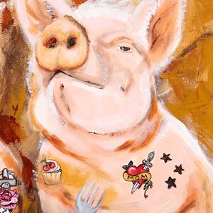 Piggies, The Beatles, pig, eat, kitchen, tattoo, Music, Bird, bacon, pigs, silly, happy, fork, mom, farm image 7