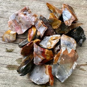 Beautiful Rough Ohio Flint of Different Sizes and Colors | Flint with Druze | Flint for Tumbling | Vanport Flint |Metaphysical Crystals