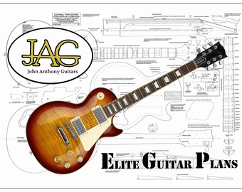 Plan to build Gibson Style Les Paul Electric Guitar/DIY project or ideal Musicians gift P038