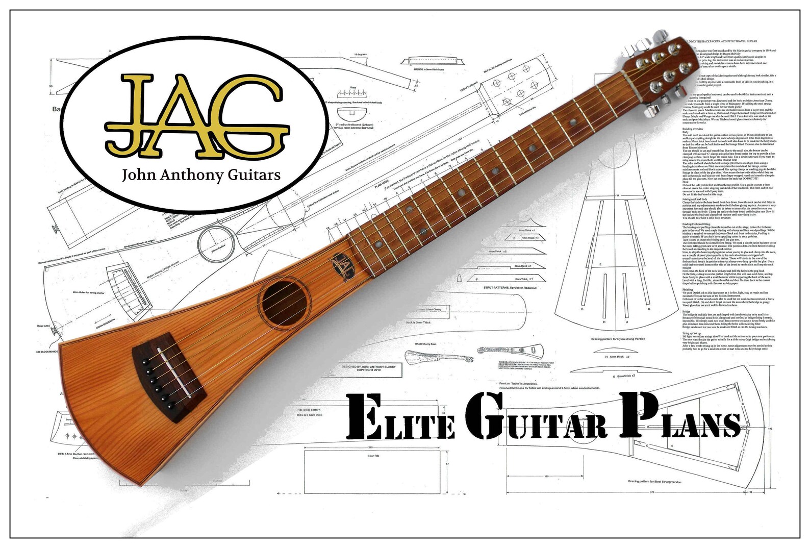 Plan to Build Acoustic Travel Guitar Backpacker /DIY Project Etsy