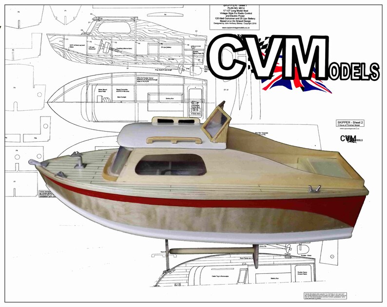 PDF Download for a Model Boat Plan to Build a Radio Controlled Etsy