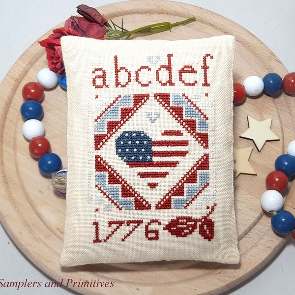 Patriotic Cross Stitch Pattern Etsy