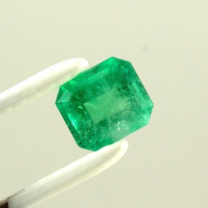 7.5 X 6.7mm 1.6 Carat Emerald Cut Natural Colombian Emerald Loose Gemstone