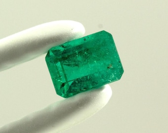 Sale Ends Today***4 X 3mm Emerald Cut Fine Natural Colombian Emerald Loose Gemstone