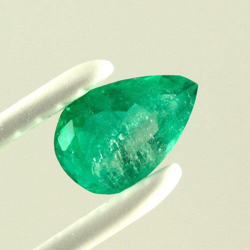 9 X 6mm 1.1 Carat Pear Shape Natural Colombian Emerald Loose shops Gemstone