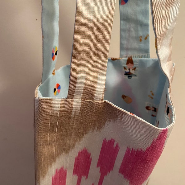 Happy shopper, ikat, tote bag, bag, shopper, mini shopper