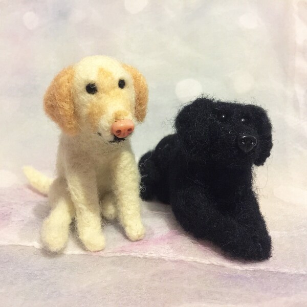 Needle Felted Dog  - Pet Memorial -  Custom Pet Portrait Sculpture - Needle Felted Dogs - Dog Cake Topper - Wedding Cake Topper With Dog