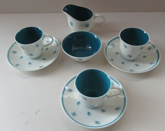 FOR SPARES: Handy Lot to Complete Missing Bits in a Set. 1950s Susie Cooper China with Feather Pattern
