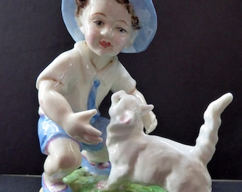 Royal Worcester Figurine SEPTEMBER. Modelled by Freda Doughty. No. 3457 PRISTINE. Blue Shoes