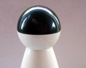 Rare Vintage GUZZINI Black & White Space Age Italian Vacuum Flask 1980s
