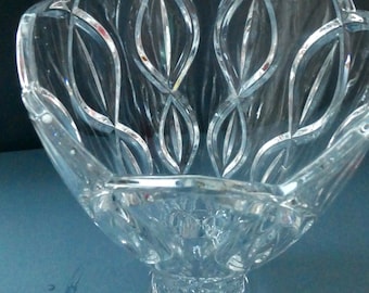 MASSIVE Vintage LENOX Crystal Vase with a Scalloped Ribbon Design. 14 Inches in height