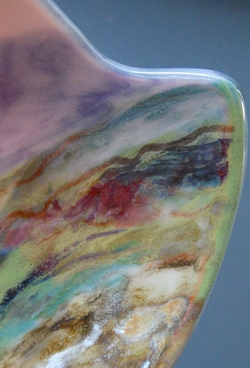 SCOTTISH POTTERY. Pretty Handpainted Highland Landscape HIGHLAND