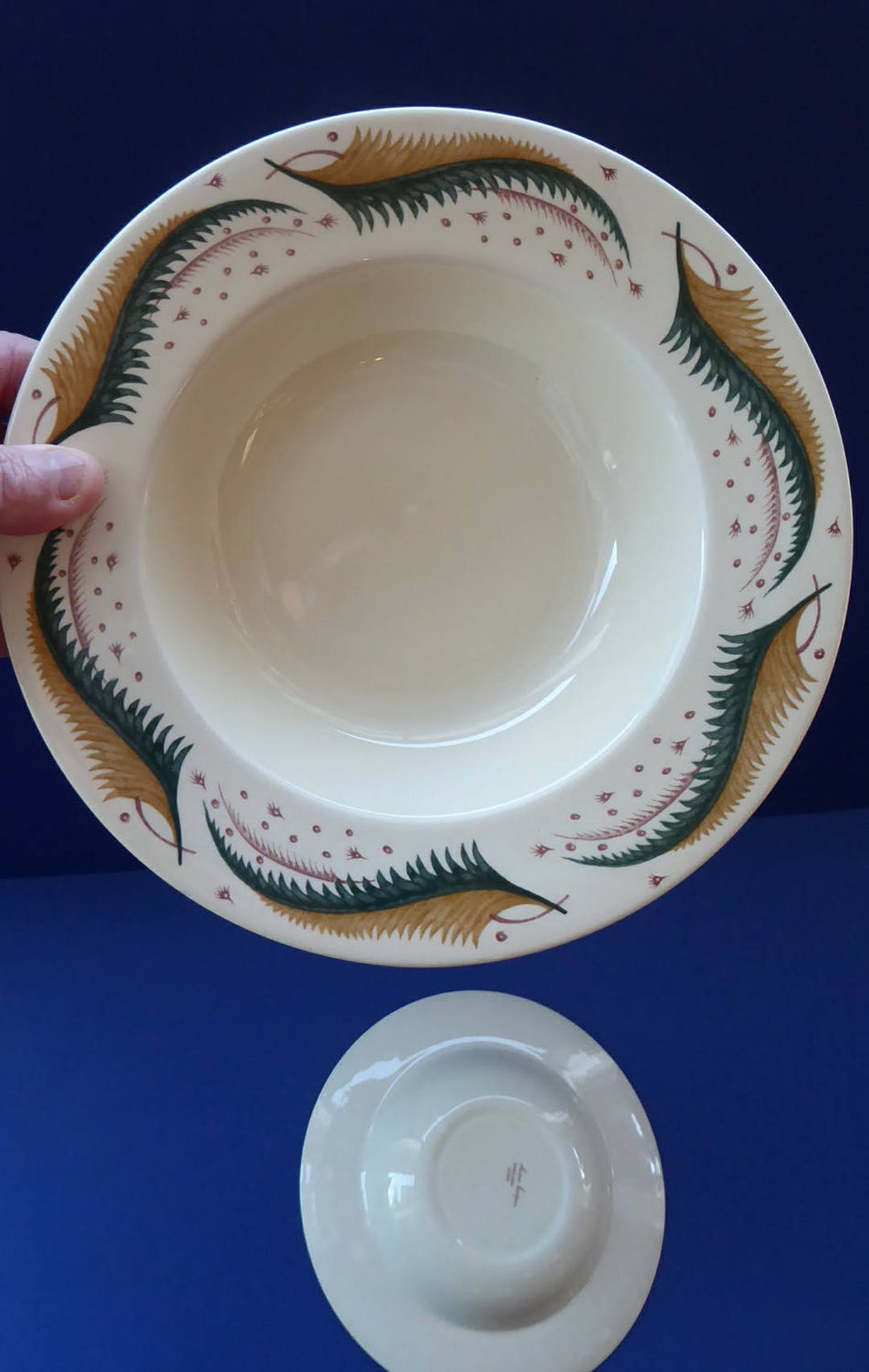 1950s Vintage Susie Cooper Pottery BRACKEN PATTERN Shallow Soup